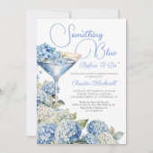 Invitation Quelque chose Blue Hydrangea nuptiale douche Invit (Devant)