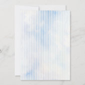 Invitation Quelque chose Blue Hydrangea nuptiale douche Invit (Dos)