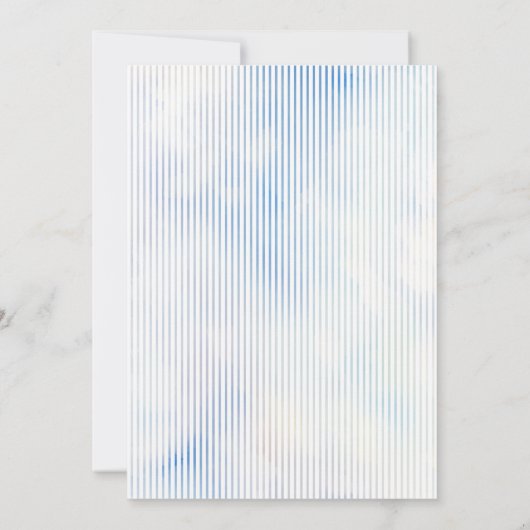 Invitation Quelque chose Blue Hydrangea nuptiale douche Invit (Dos)