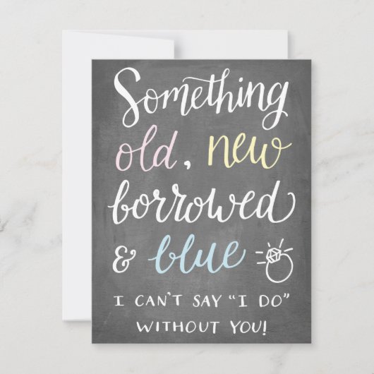 Invitation Quelque chose d'ancien | Bridesmaid (Devant)