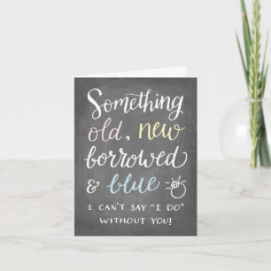 Invitation Quelque chose d'ancien Bridesmaid