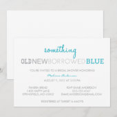 Invitation Quelque chose d'ancien, de nouveau, d'emprunté, de (Devant / Derrière)