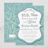 Invitation Quelque chose d'ancien nouveau emprunt et Fête des (Devant / Derrière)