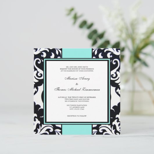 Invitation Quelque chose de bleu (Debout devant)