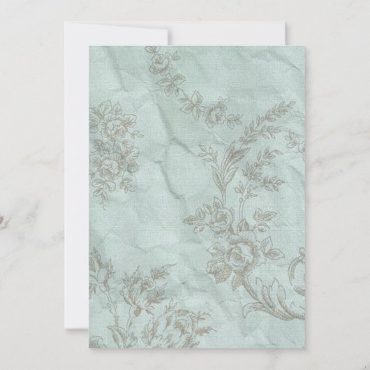 Invitation Quelque chose de bleu (Dos)