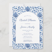 Invitation Quelque chose de bleu Antique Chinoiserie Wedding  (Devant)