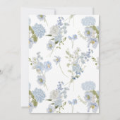 Invitation Quelque chose de bleu avant de faire aquarelle Flo (Dos)