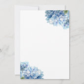 Invitation Quelque Chose de Bleu Avant de Faire Big Hydrangea (Dos)