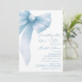 Invitation Quelque chose de bleu avant de faire Blue Bow Fête (Debout devant)