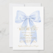 Invitation Quelque chose de bleu avant de faire Blue Bow Fête (Devant)