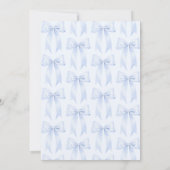 Invitation Quelque chose de bleu avant de faire Blue Bow Fête (Dos)