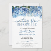 Invitation Quelque chose de bleu avant de faire Blue Hydrange (Devant)