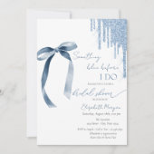 Invitation Quelque Chose De Bleu Avant De Faire Bow Parties s (Devant)