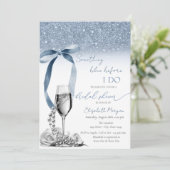 Invitation Quelque chose de bleu avant de faire Bow Parties s (Debout devant)