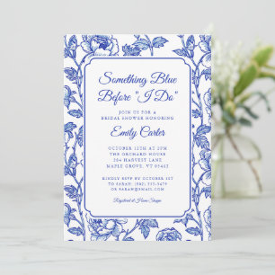 Invitation Quelque chose de bleu avant de faire Chinoiserie F
