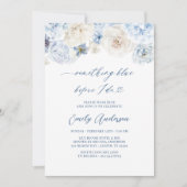 Invitation Quelque chose de bleu avant de faire Fête des mari (Devant)