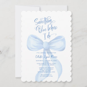 Invitation Quelque chose de bleu avant de faire Fête des mari