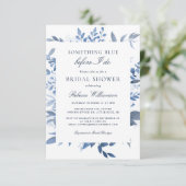 Invitation Quelque chose de bleu avant de faire Fête des mari (Debout devant)