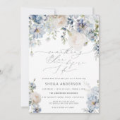 Invitation Quelque chose de bleu avant de faire Fête des mari (Devant)