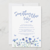 Invitation Quelque chose de bleu avant de faire Fête des mari (Devant)