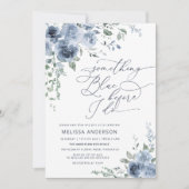 Invitation Quelque chose de bleu avant de faire Fête des mari (Devant)