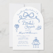 Invitation Quelque chose de bleu avant de faire Fête des mari (Devant)