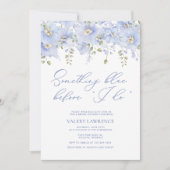 Invitation Quelque chose de bleu avant de faire Fête des mari (Devant)