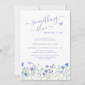 Invitation Quelque chose de bleu avant de faire Fête des mari (Devant)