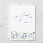 Invitation Quelque chose de bleu avant de faire Fête des mari (Dos)