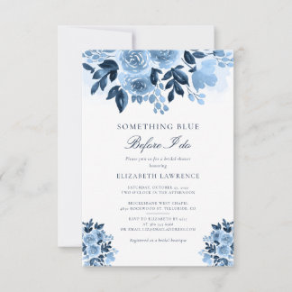 Invitation Quelque chose de bleu avant de faire Fête des mari