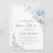 Invitation Quelque chose de bleu avant de faire Fête des mari (Devant)