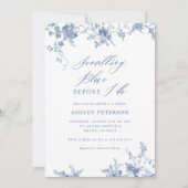 Invitation Quelque chose de bleu avant de faire Fête des mari (Devant)