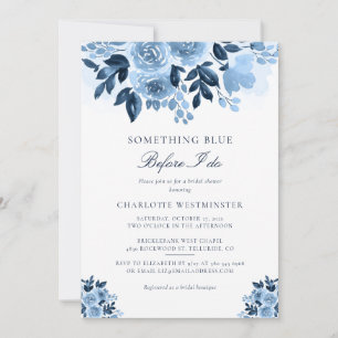 Invitation Quelque chose de bleu avant de faire Fête des mari