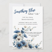 Invitation Quelque chose de bleu avant de faire Fête des mari (Devant)