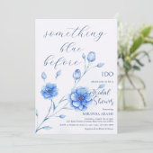 Invitation Quelque chose de bleu avant de faire Fête des mari (Debout devant)