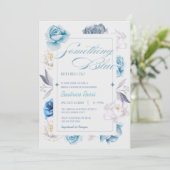 Invitation Quelque chose de bleu avant de faire Fête des mari (Debout devant)