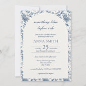 Invitation Quelque chose de bleu avant de faire Fête des mari (Devant)