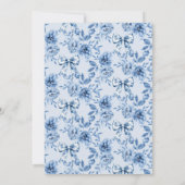 Invitation Quelque chose de bleu avant de faire Fête des mari (Dos)