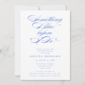 Invitation Quelque chose de bleu avant de faire Fête des mari (Devant)
