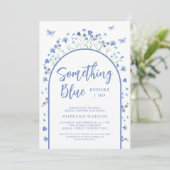 Invitation Quelque chose de bleu avant de faire Fête des mari (Debout devant)