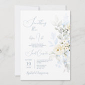 Invitation Quelque chose de bleu avant de faire Fête des mari (Devant)