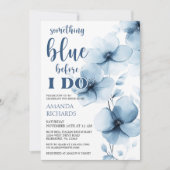 Invitation Quelque chose de bleu avant de faire Fête des mari (Devant)