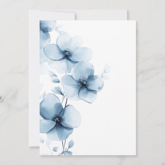 Invitation Quelque chose de bleu avant de faire Fête des mari (Dos)