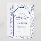 Invitation Quelque chose de bleu avant de faire Fête des mari (Devant)