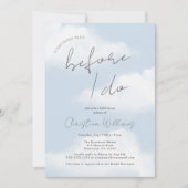 Invitation Quelque chose de bleu avant de faire Fête des mari (Devant)