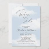 Invitation Quelque chose de bleu avant de faire Fête des mari (Devant)