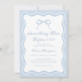 Invitation Quelque chose de bleu avant de faire Fête des mari (Devant)