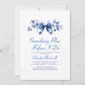 Invitation Quelque chose de bleu avant de faire Fête des mari (Devant)