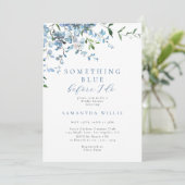 Invitation Quelque chose de bleu avant de faire Fête des mari (Debout devant)