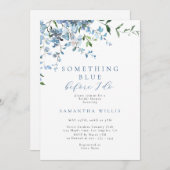 Invitation Quelque chose de bleu avant de faire Fête des mari (Devant / Derrière)